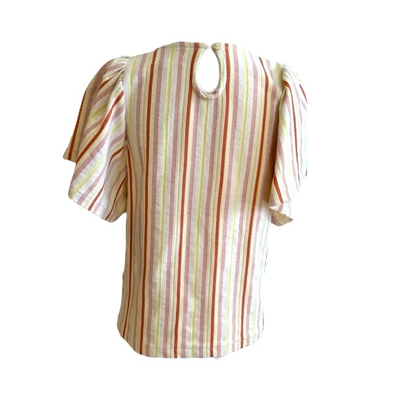 Madewell, Textured Flutter Sleeve Top, Size Small - Picture 7 of 9